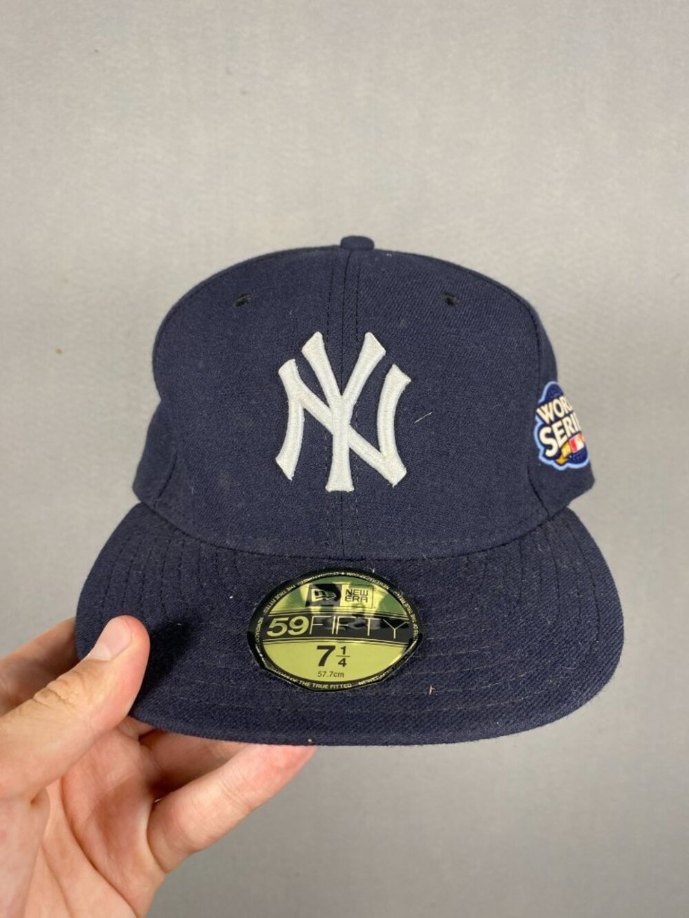 New Era MLB Yankees World Series 59FIFTY Navy 7 1/4 Authentic Collection Cool Ba